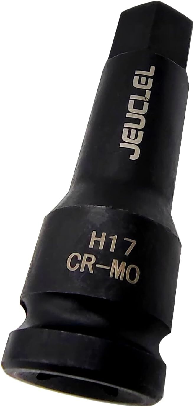 17mm Hex Impact Bit Socket, H17 1/2-Inch Impact Drive Allen Socket, Cr-Mo Steel