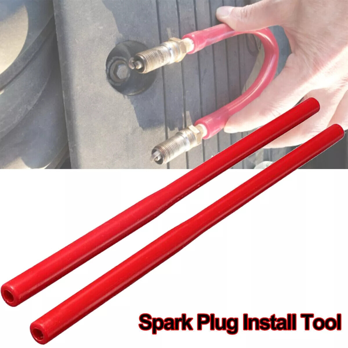 2X Car Spark Plug Removal Socket Flexible Repair Rubber Insert Easy Install Tube
