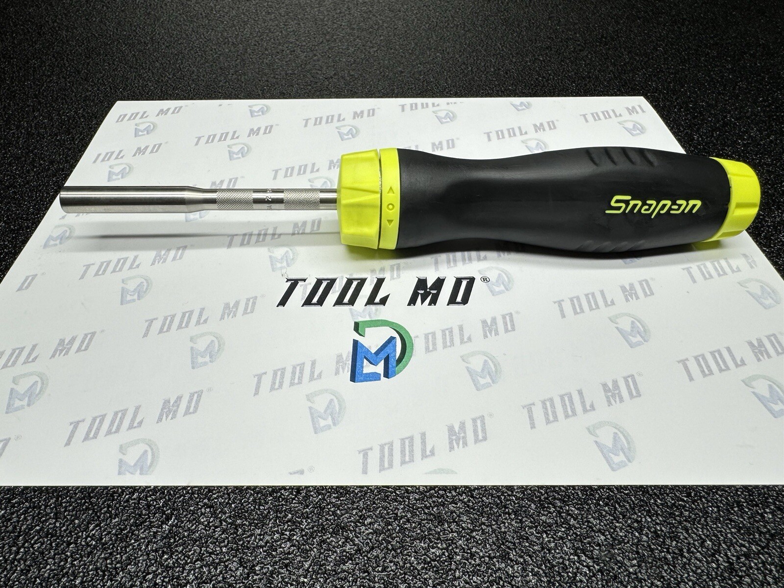 Snap-on Tools HI VIZ YELLOW Soft Grip Ratcheting Screwdriver w/Bits SGDMRC44BHV