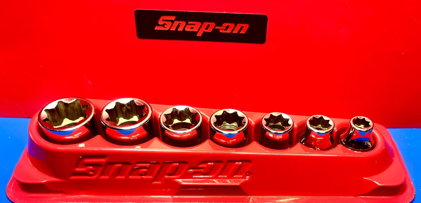 Snap-On Tools 7pc 3/8″ Drive 8-POINT DOUBLE SQUARE Socket Set W/Mag Tray