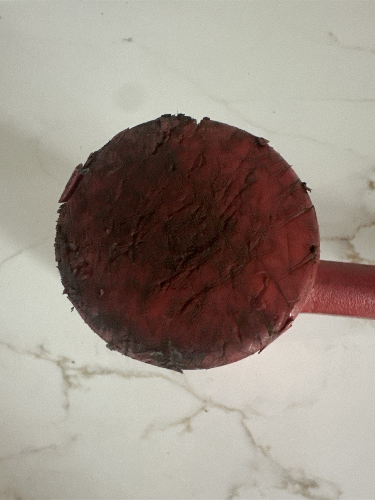 Snap ON 56oz dead blow hammer. Red with soft grip handle.