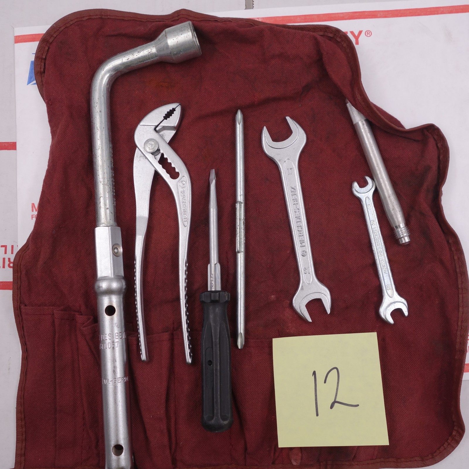 Mercedes Benz Vintage Factory Tool Kit 7 pcs # 12, W107 W113 W114 W115 W116 W123