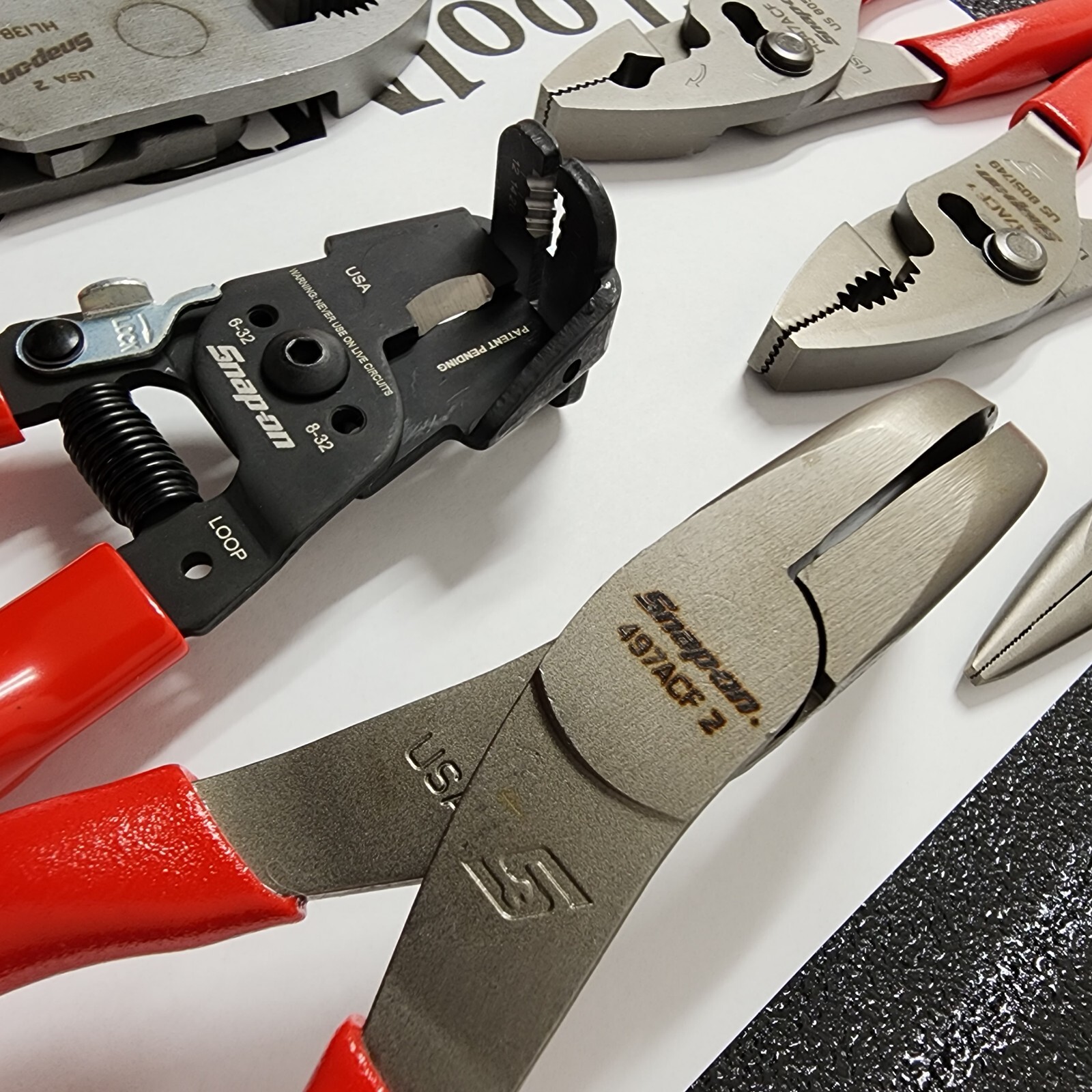 Snap-on Tools USA NEW 15pc RED Master Plier/Cutter/Stripper Set LN46ACF + MORE