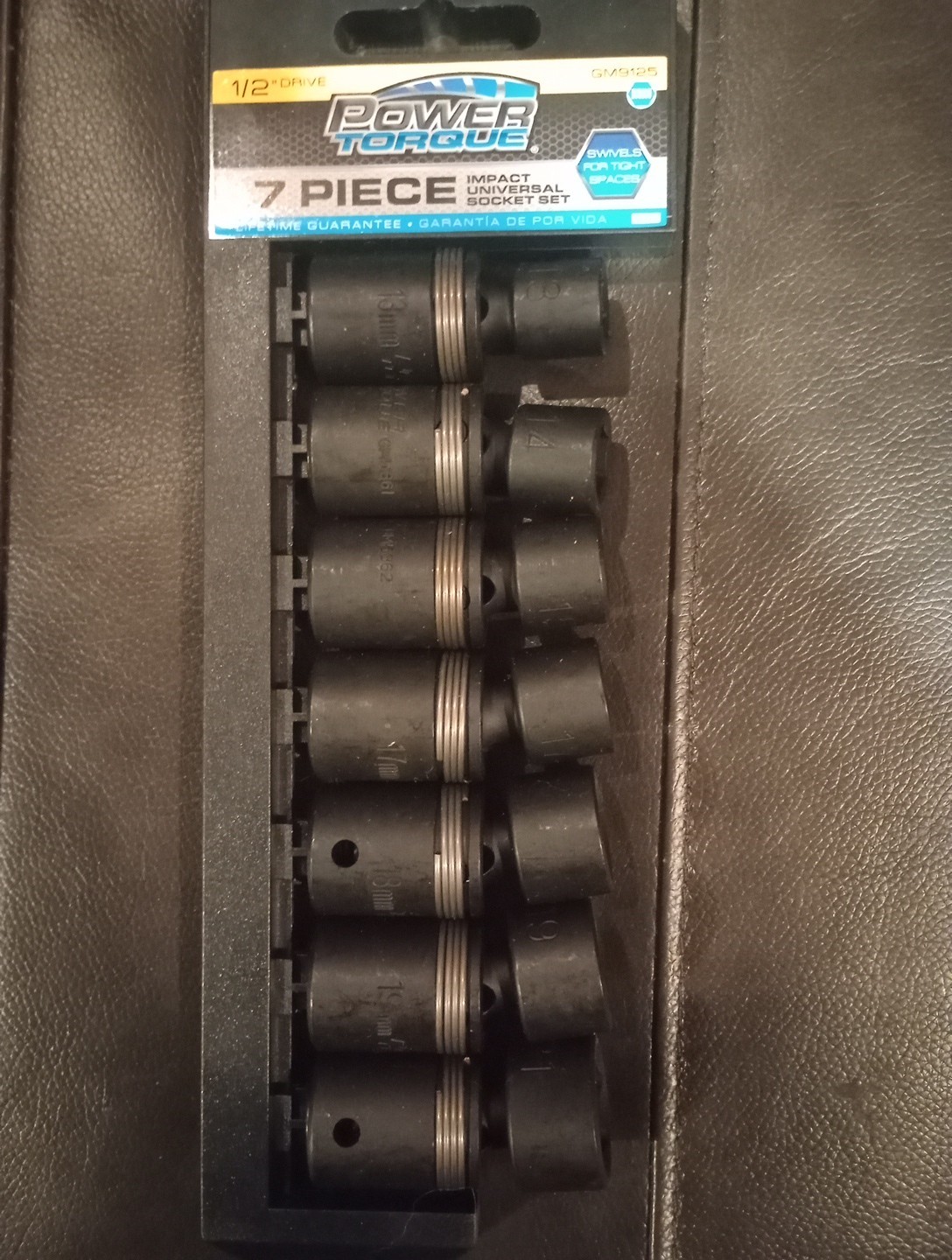 Power torque 7pc Impact Universal Socket Set GM 9125 1/2 Drive Metric
