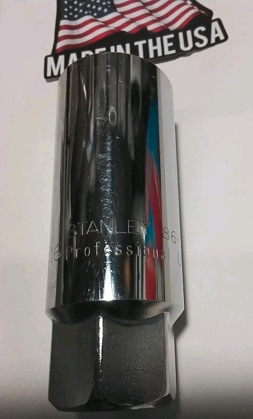 86-381 STANLEY «PROFESSIONAL » 3/8″ DRIVE 13/16″ SPARK PLUG SOCKET USA 🇺🇸