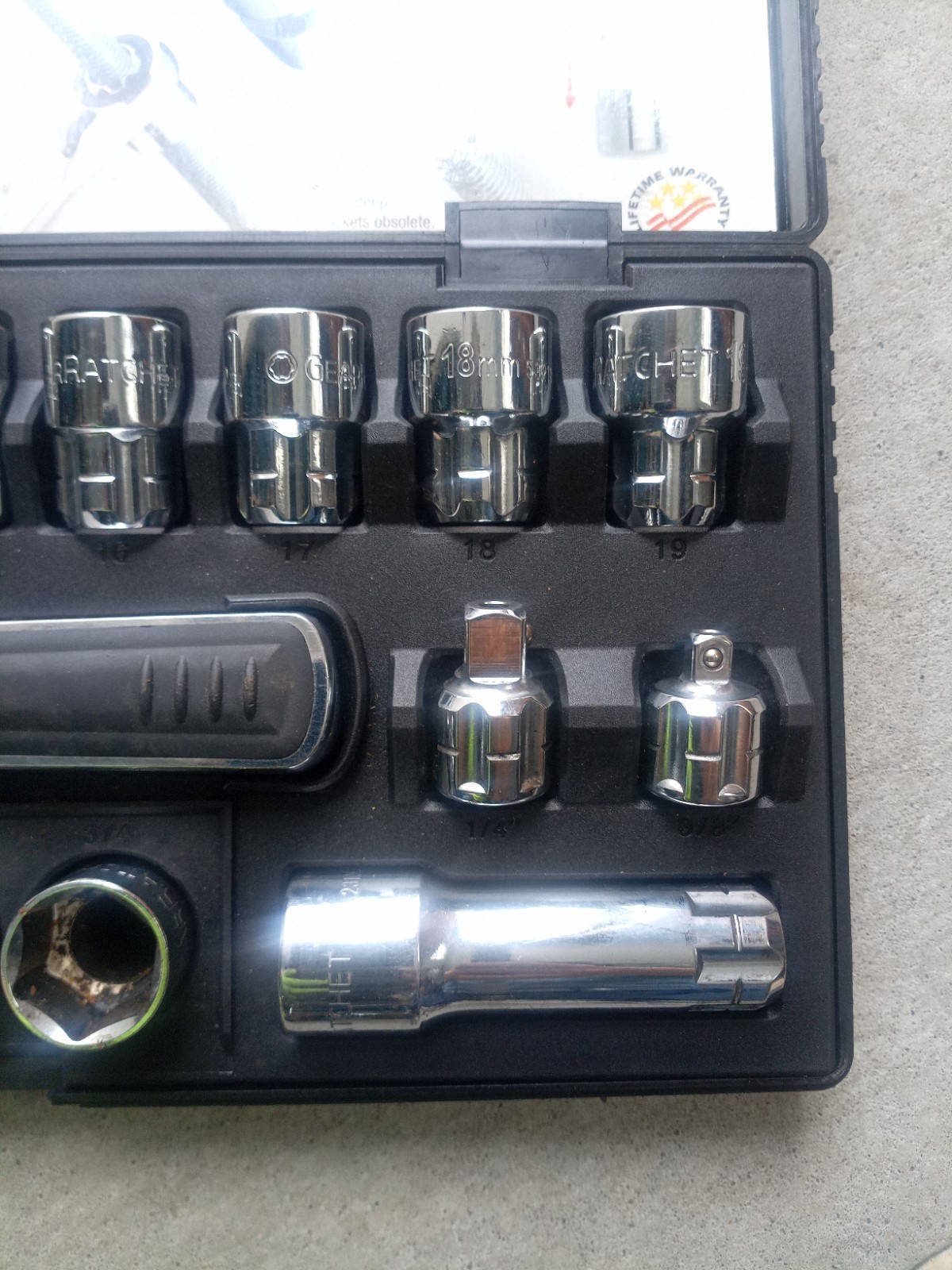 Gear Ratchet Vortex 21 Piece Socket Set