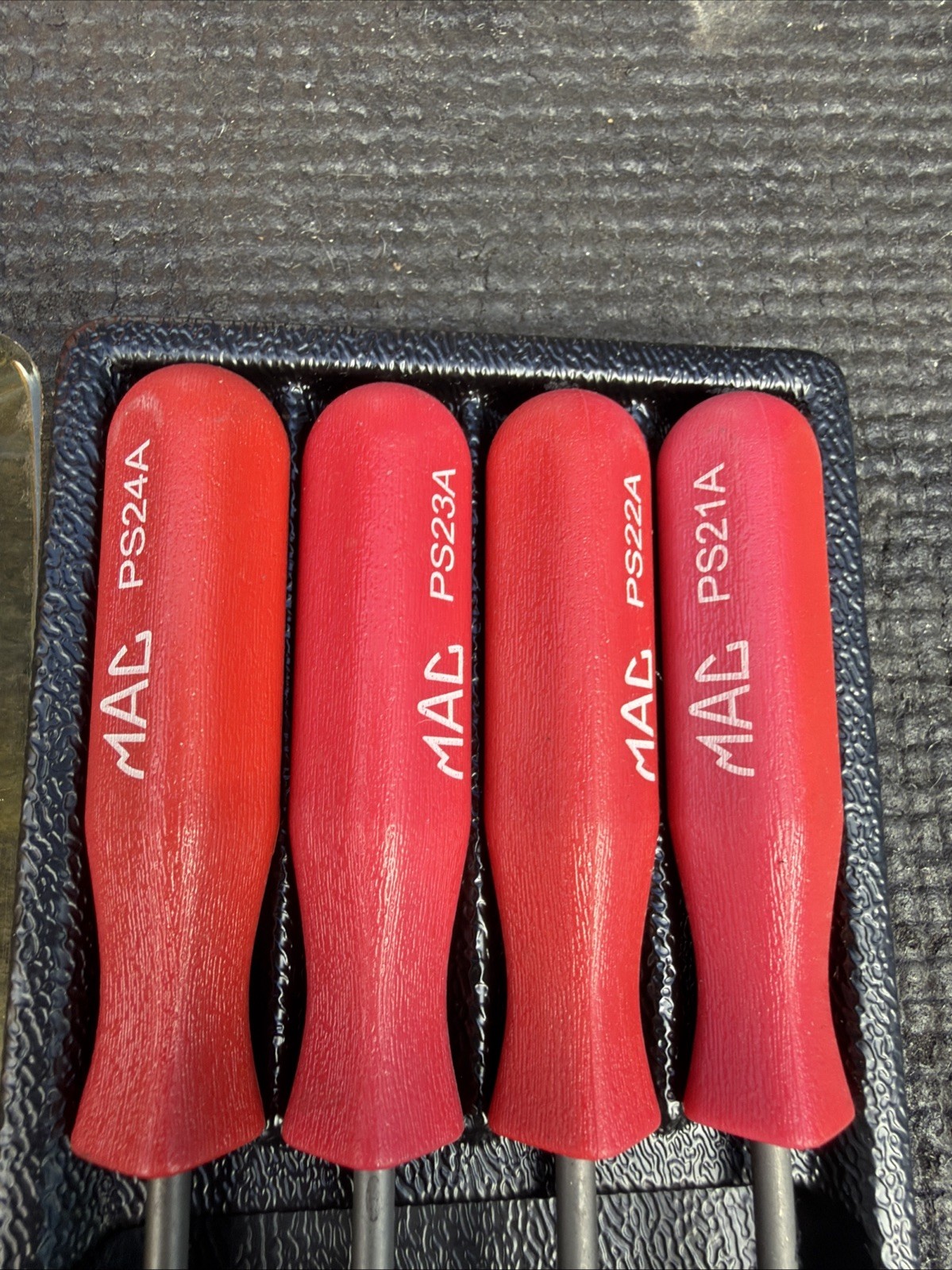 Mac Tools Rare Red Hard Handle Mini Auto Pick Set Ps4SA NEW OLD STOCK Comfort Gp
