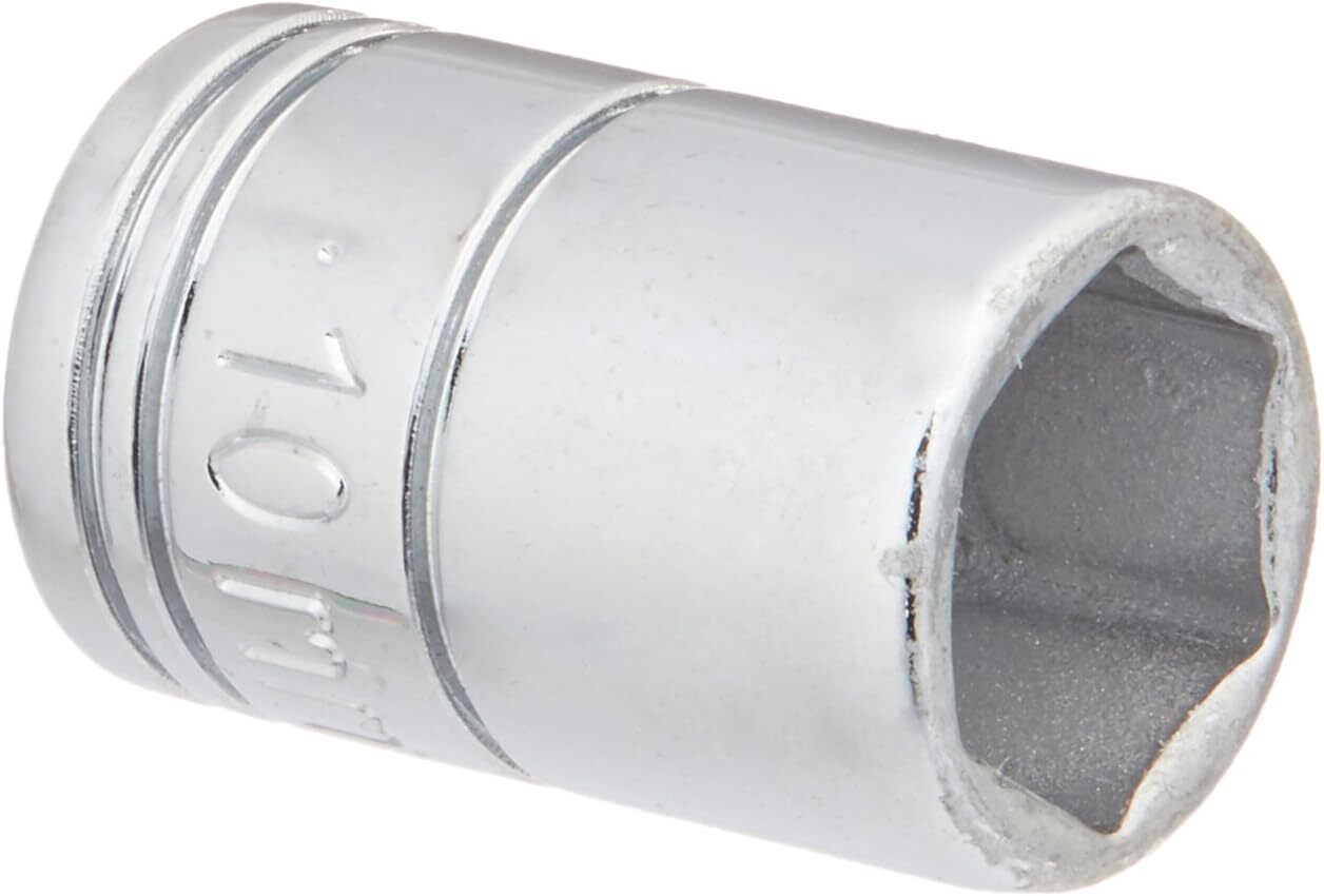 SK Tools 10 Mm 1/4″ Drive 6 Point Metric Standard Chrome Socket 40709
