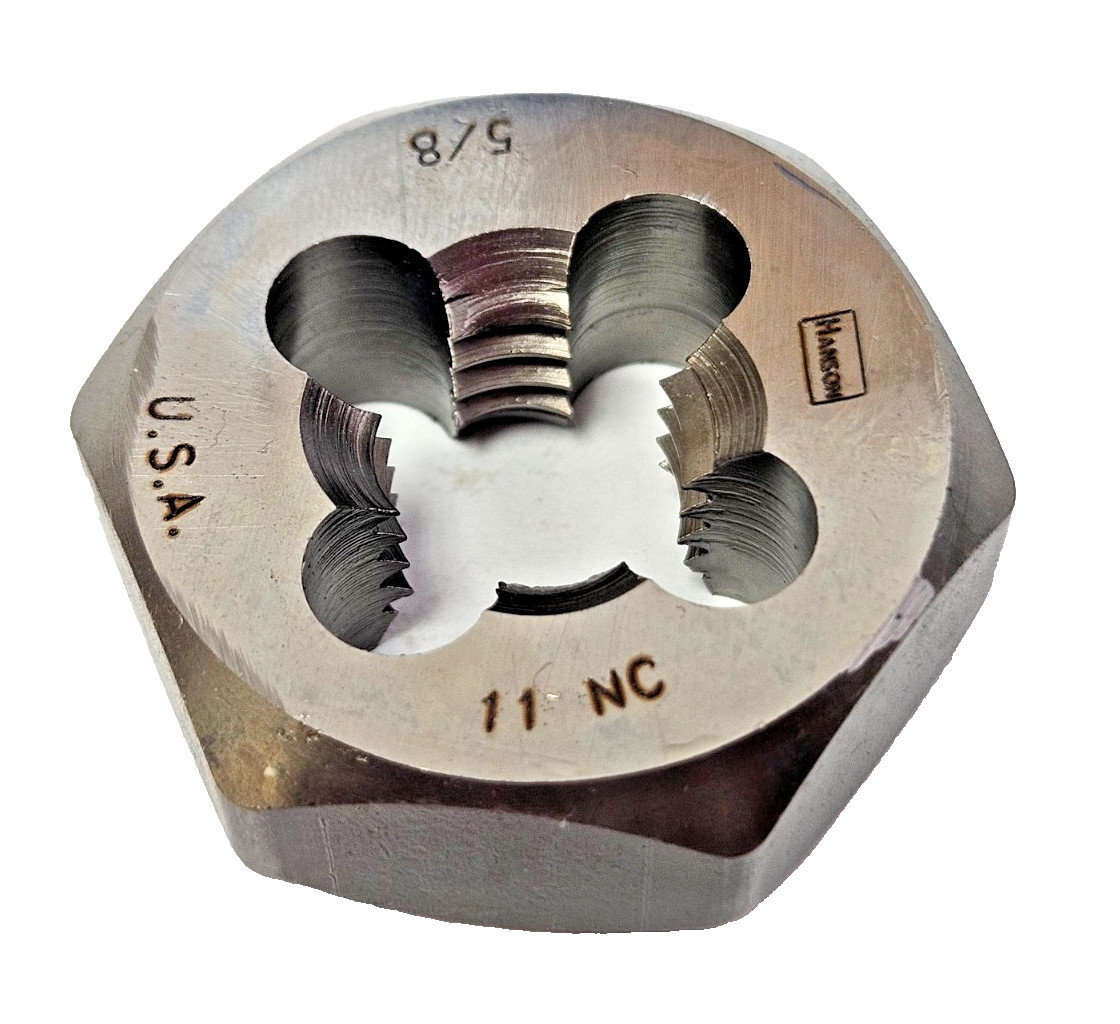 5/8-11 NC x 1-7/16″ Hex Die 6852 Irwin Carbon Steel RH Rethreading