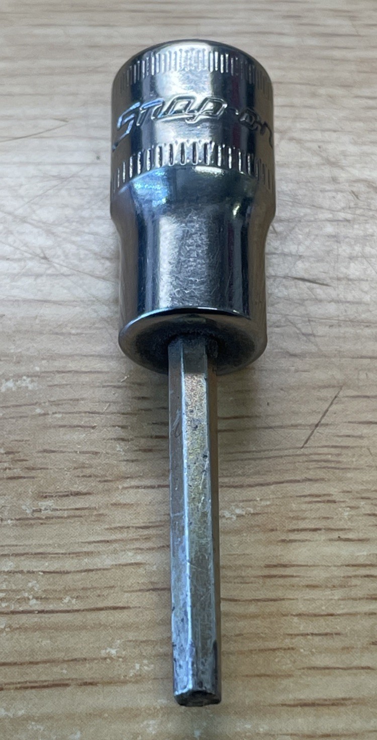Snap-on Tools Metric 1/4″ Drive 3mm Standard Hex Bit Socket TMAM3E