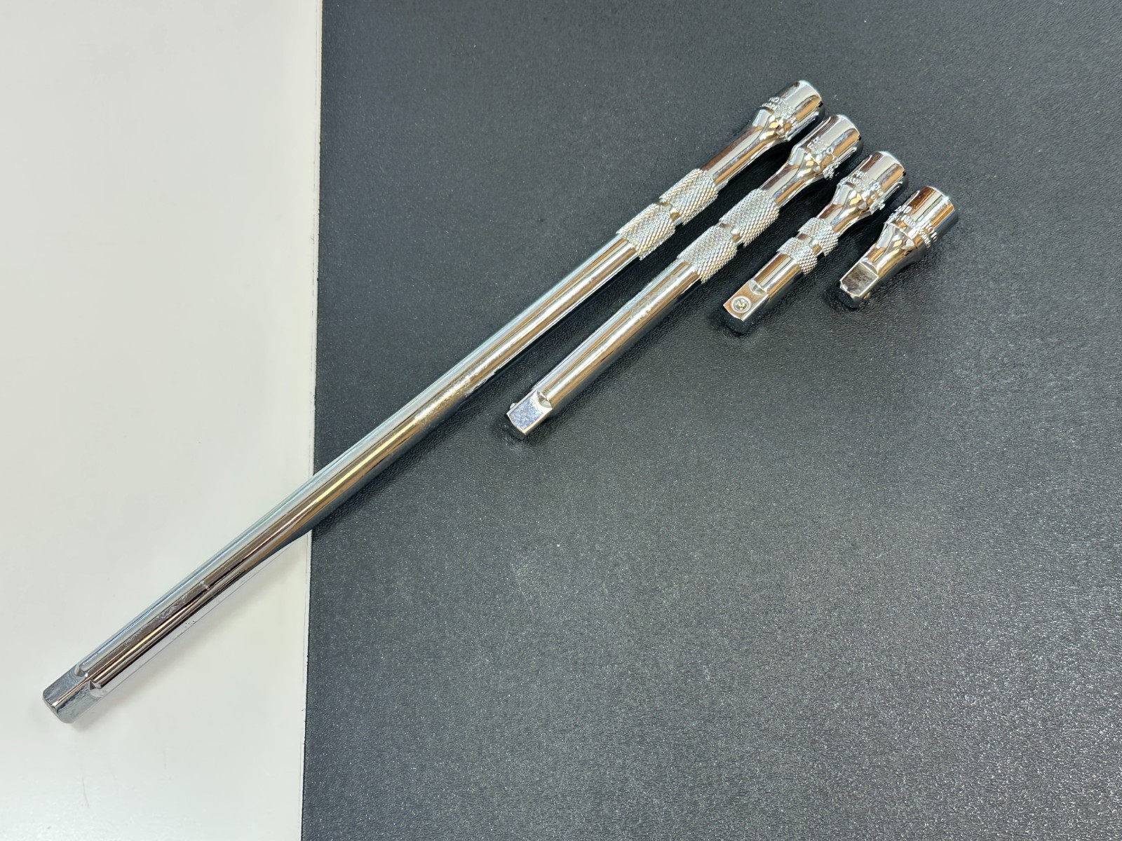 🇺🇸 NEW Proto Tools USA 4pc 3/8” Drive Knurled Extension Set 1-3/4″ to 12″ Long