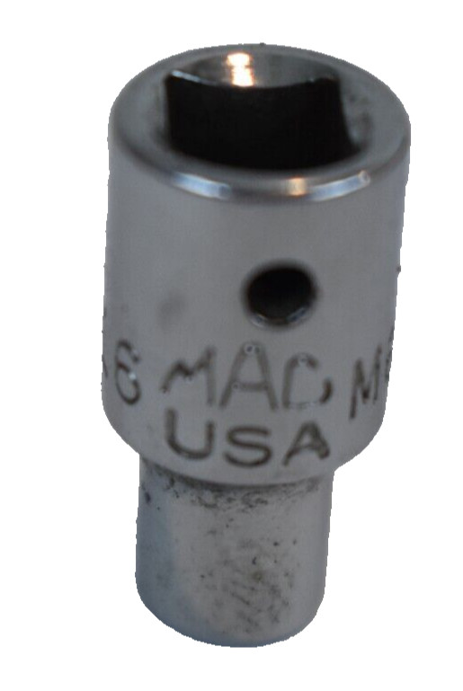 Mac Tools M66 3/16″ SAE Shallow Socket 1/4″ Drive 6 Point USA Chrome Finish
