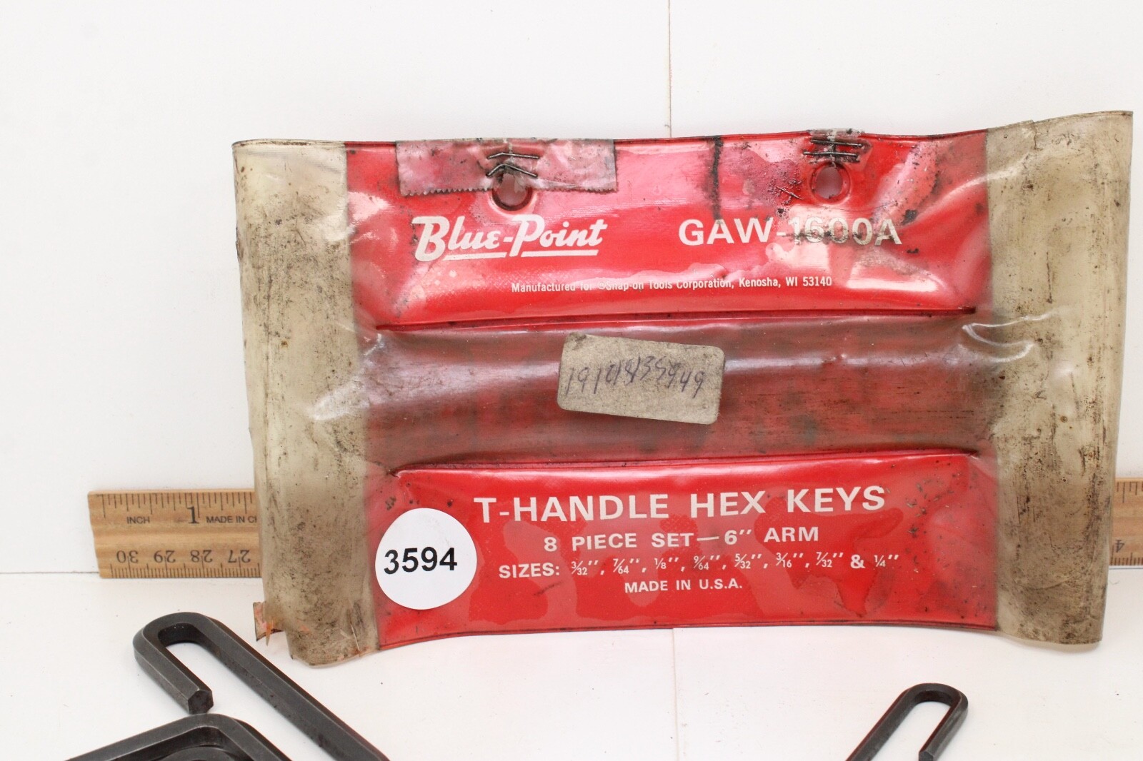 Blue Point GAW-1600A 8 Piece T Handle Hex Keys USA