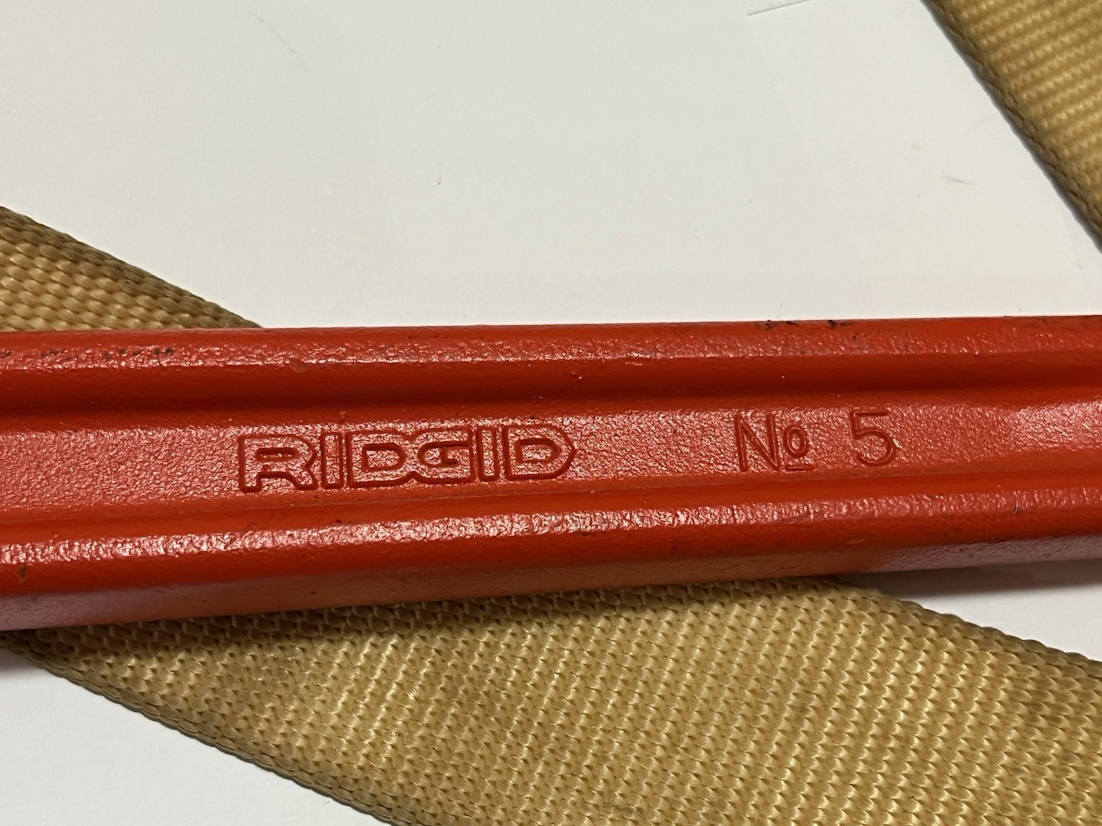 Ridgid Tools No 5 Aluminum Strap Pipe Wrench 18″ Long USA NICE