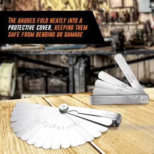 32 Blade Feeler Gauge Dual Reading Combination Feeler Gauge Metric & SAE US