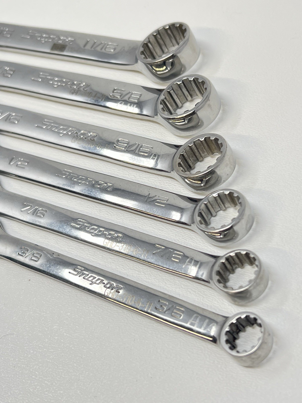 Snap On Tools Spline Wrench Set 3/8” – 11/16″ Aviation Short Combo Wrenches