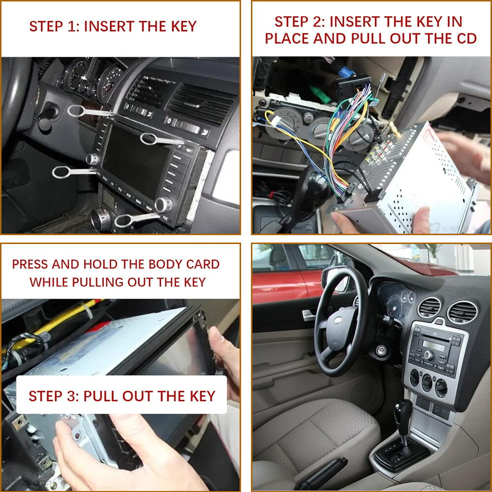 4Pcs Car Radio Removal Release Keys Extraction Tool For BMW AUDI VW Benz Ford VW