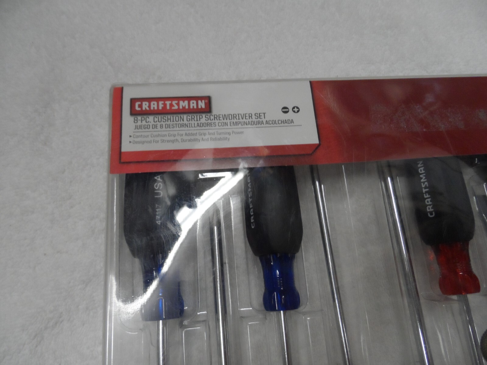 Craftsman Cushion Grip Screwdriver Set, 8 pcs USA NOS – Part # 73601
