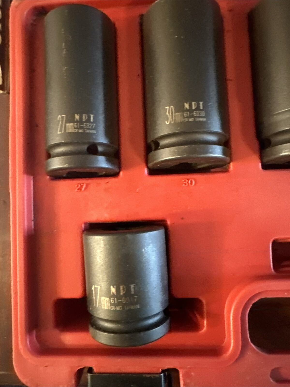 Napa Impact Socket Set 3/4” Drive Metric 7 Pieces 17 21 27 30 33 35 41