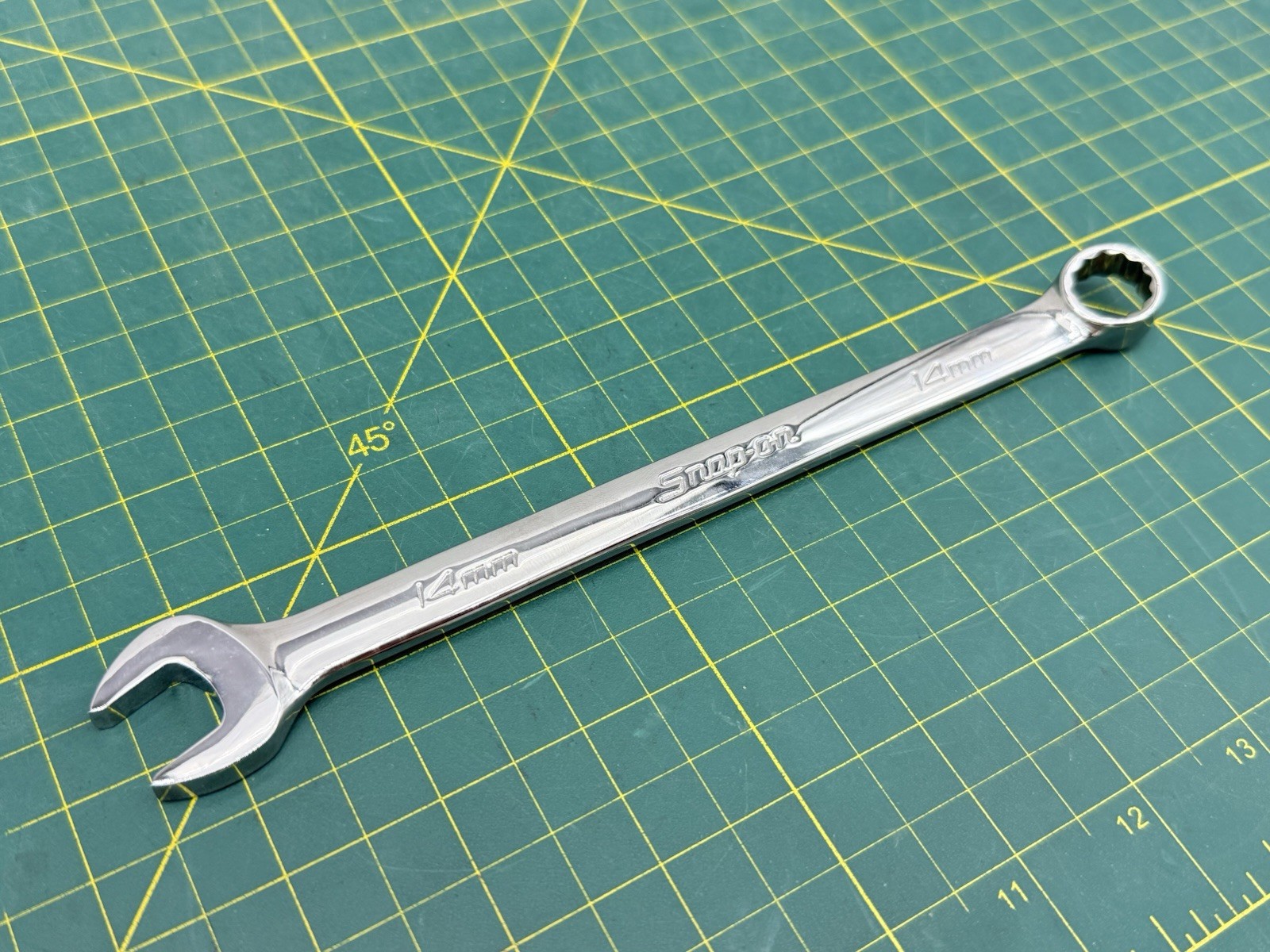 Snap-On Tools OEXM140B 14mm Metric Standard 12 Point Chrome Combo Wrench USA NEW