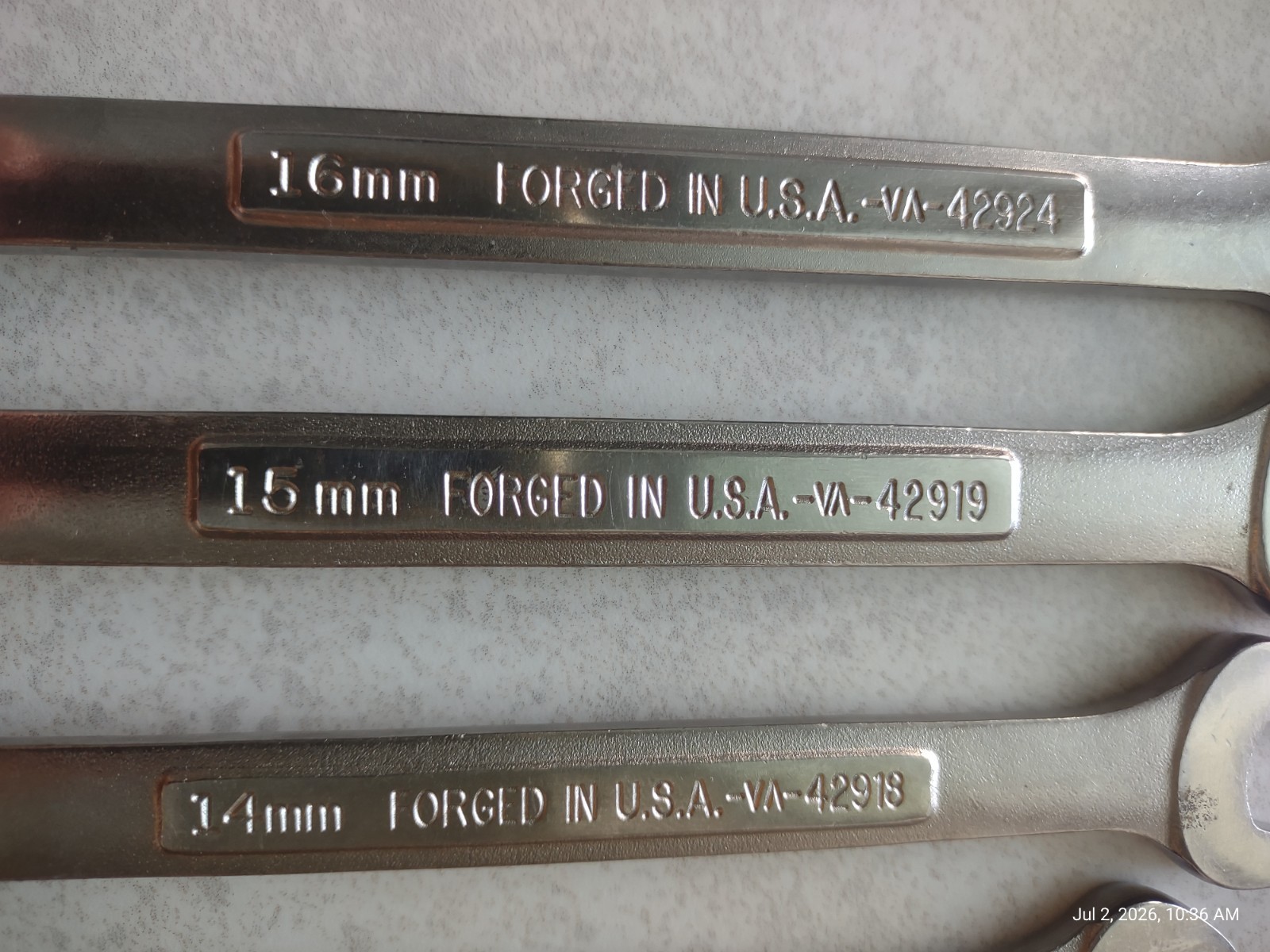 6pc Vintage Craftsman Metric Combination Wrench Lot 11mm-16mm VA Made In USA