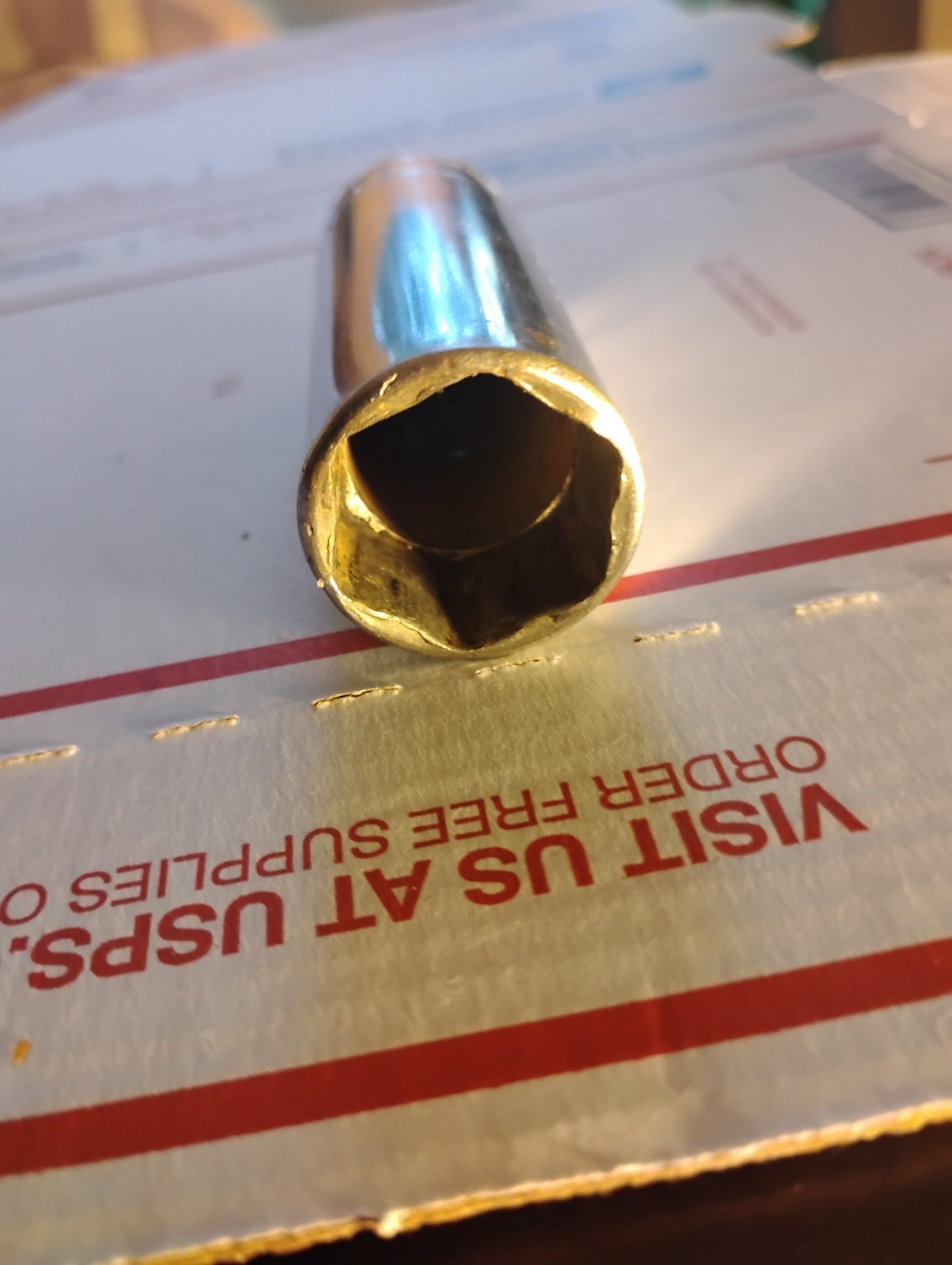 Snap On 3/8″ Drive 3/4″ 6PT SAE Deep Chrome Socket USA SFS241 Pre-Owned