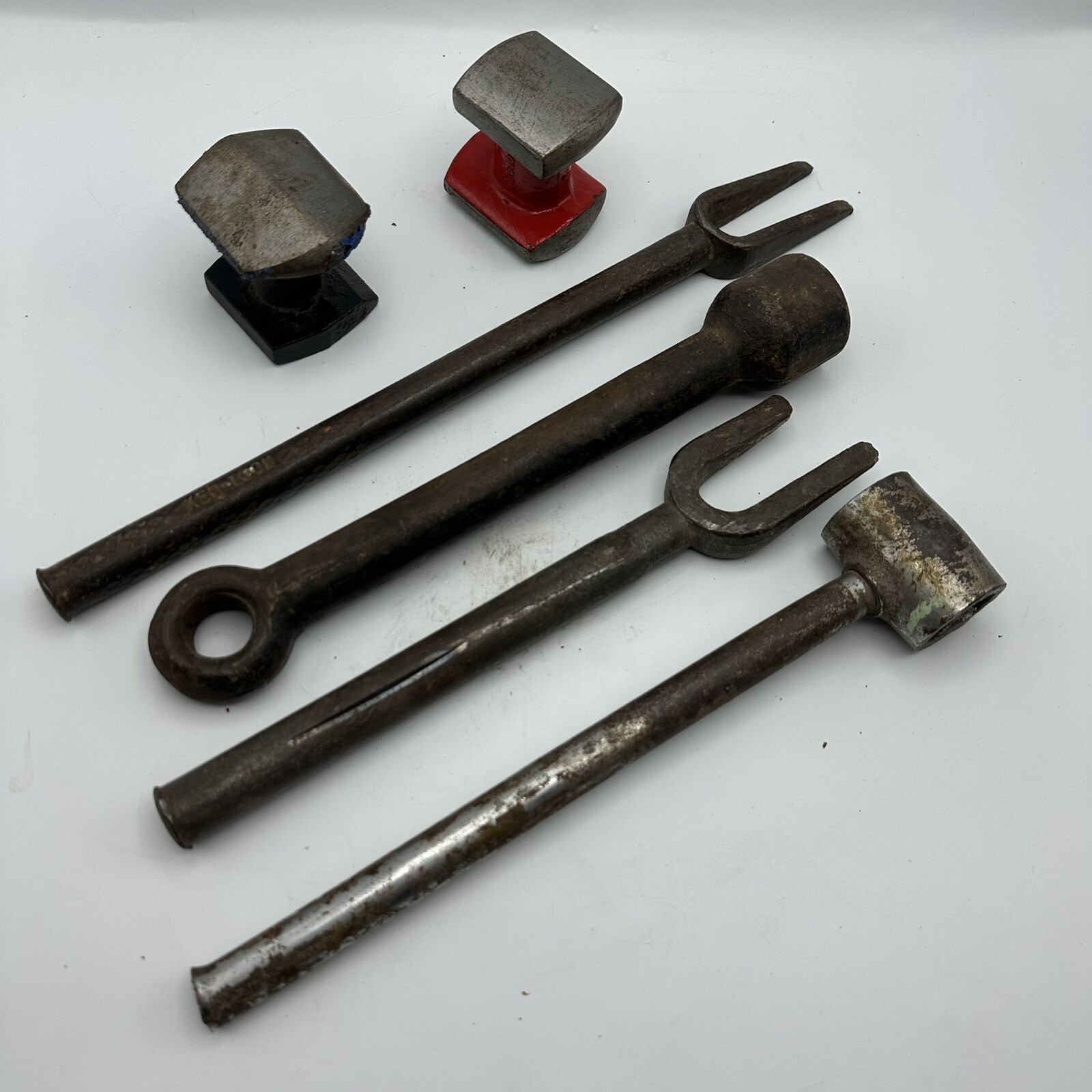 Vintage Auto Body Tools Dolly Hand Anvil Tire Iron Ken-Tools B39 New Britain LOT