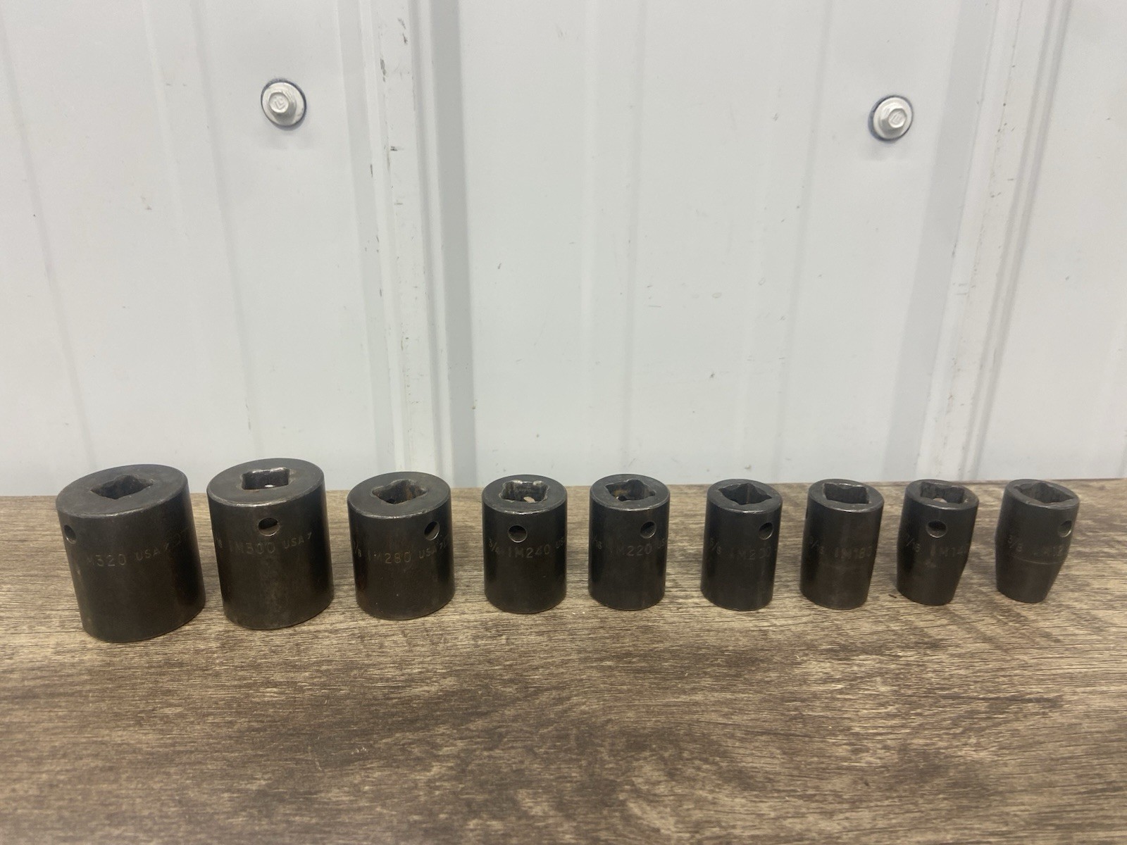 Snap-on SET 9 pc 6 point 1/2″ Dr IM320-IM120A Shallow Impact Socket Set