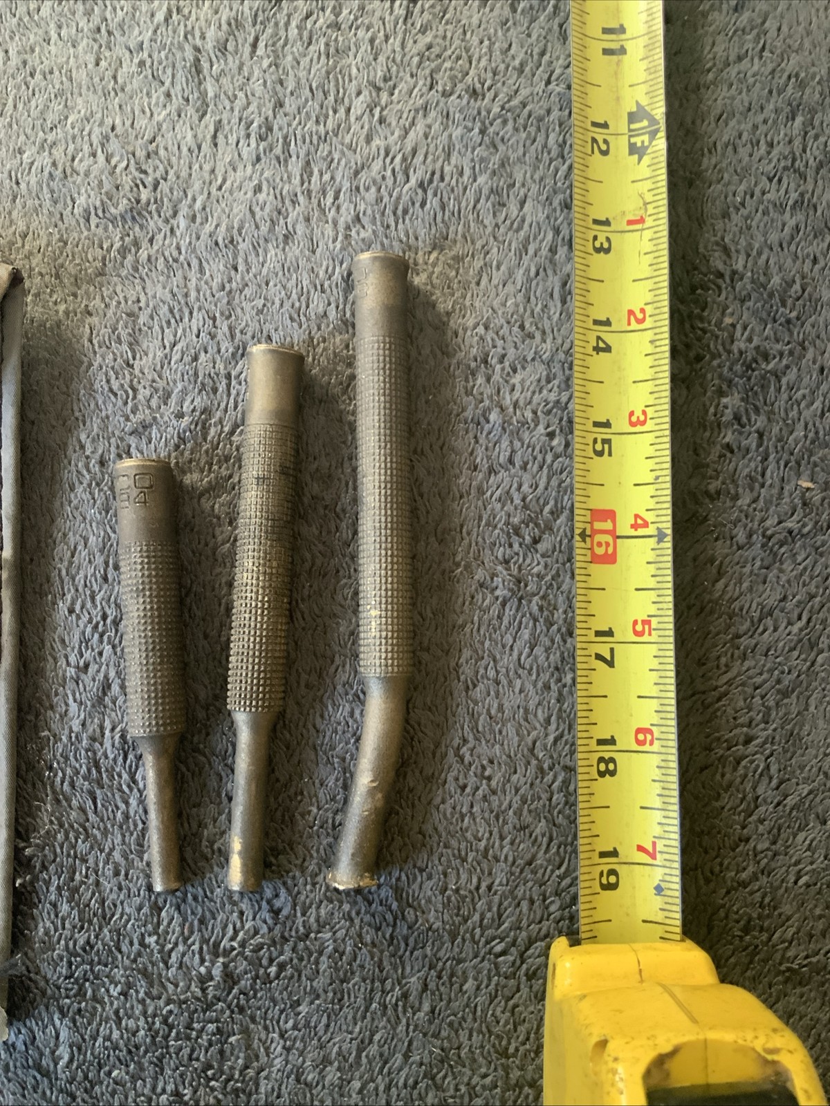 Matco Sppb3k, 3pc Brass Punch Set, Used….see Pics….1 Is Bent
