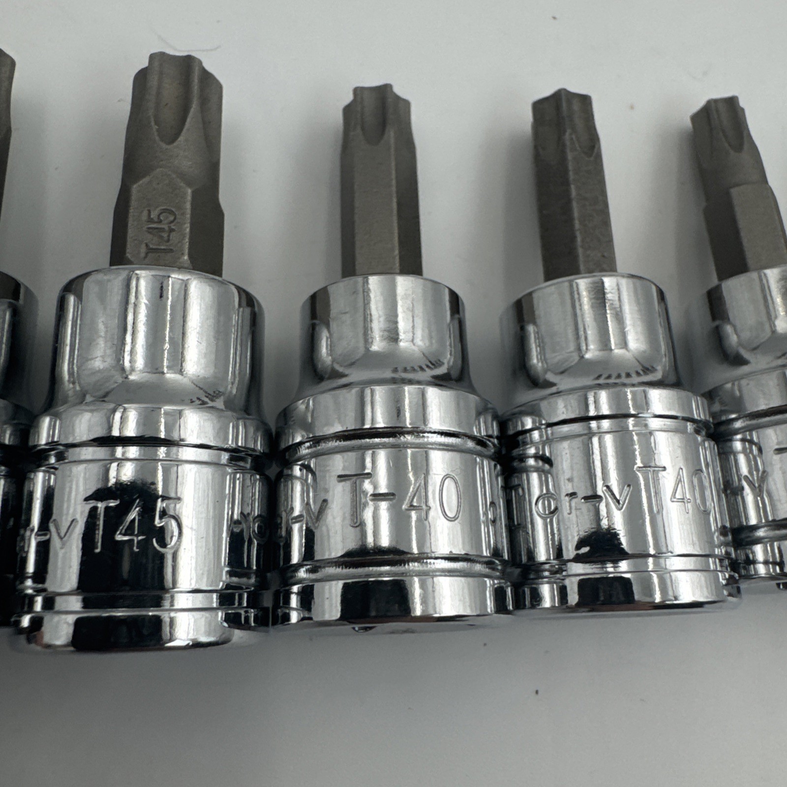 Powewrbuilt SAE Metric 16pc Lot Bit Torx Sockets see photos for sizes