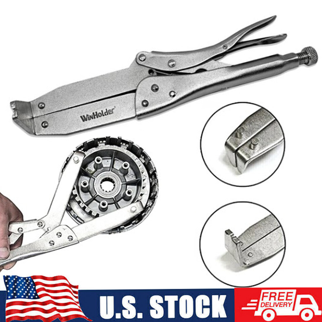 Clutch Holding Tool Flywheel MX Motocross Off-Road Enduro Bike, Lockable Clamp