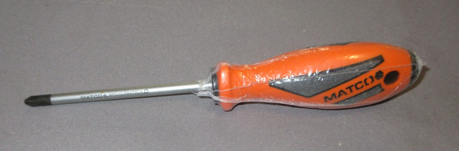 Matco Tools SPO/G/R/84P2CA #2 Phillips Screwdriver 4″ Orange NOS