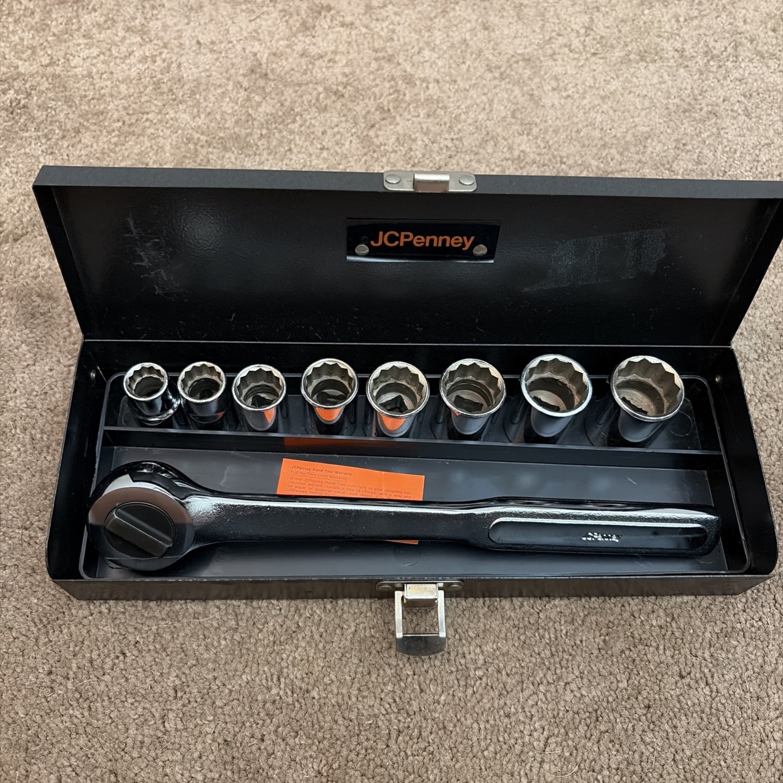 JCPenney 1/2″ Drive Socket Set with Ratchet Made in USA
