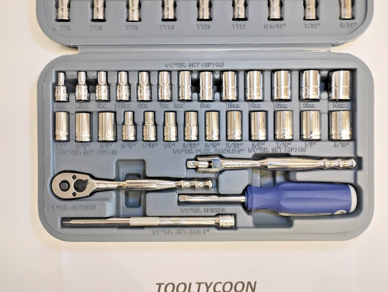 Blue Point Tools NEW BLPGSS1451A 1/4″ Drive 51Pc General Service SET SAE/METRIC