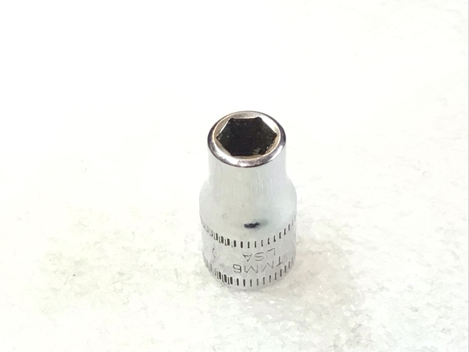 Snap On-#TMM6 – 6mm, Metric, Chrome, 1/4” Dr., 6 Pt., Shallow Socket-USA-NICE-