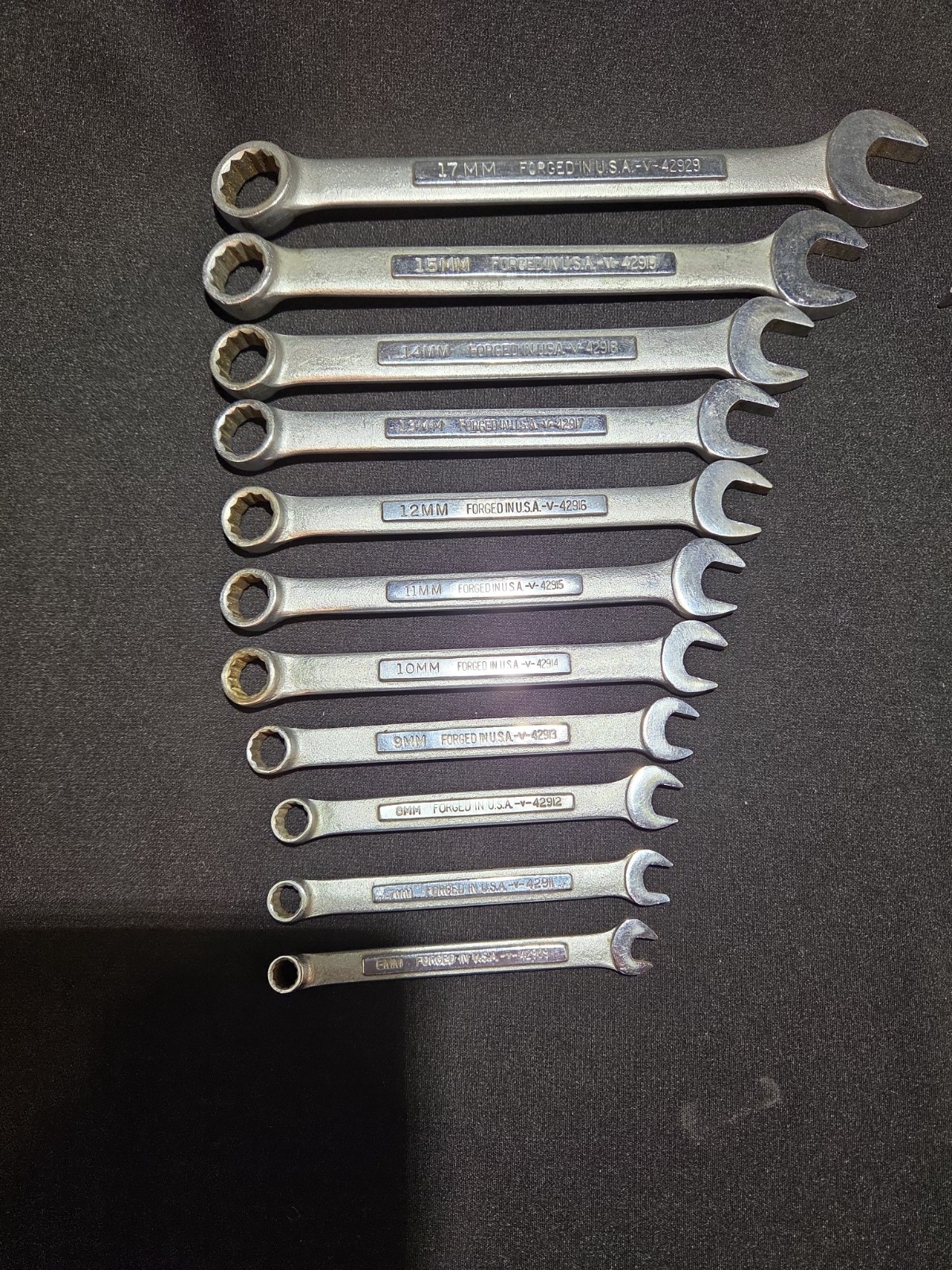 Craftsman Metric Comb 12pt Wrench Set 11 Pieces, 6 Open End Wrenches 17 Pc Total
