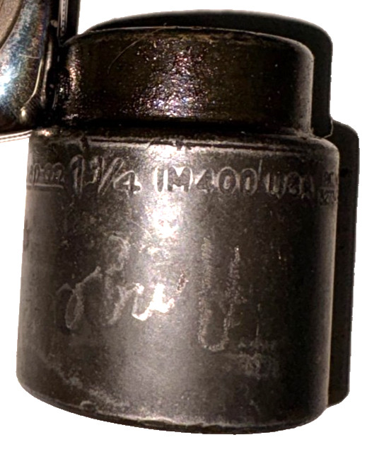 Snap-on IM400 1/2″ Drive 6-Pt SAE 1-1/4″ Flank Drive SHALLOW Impact Socket / USA