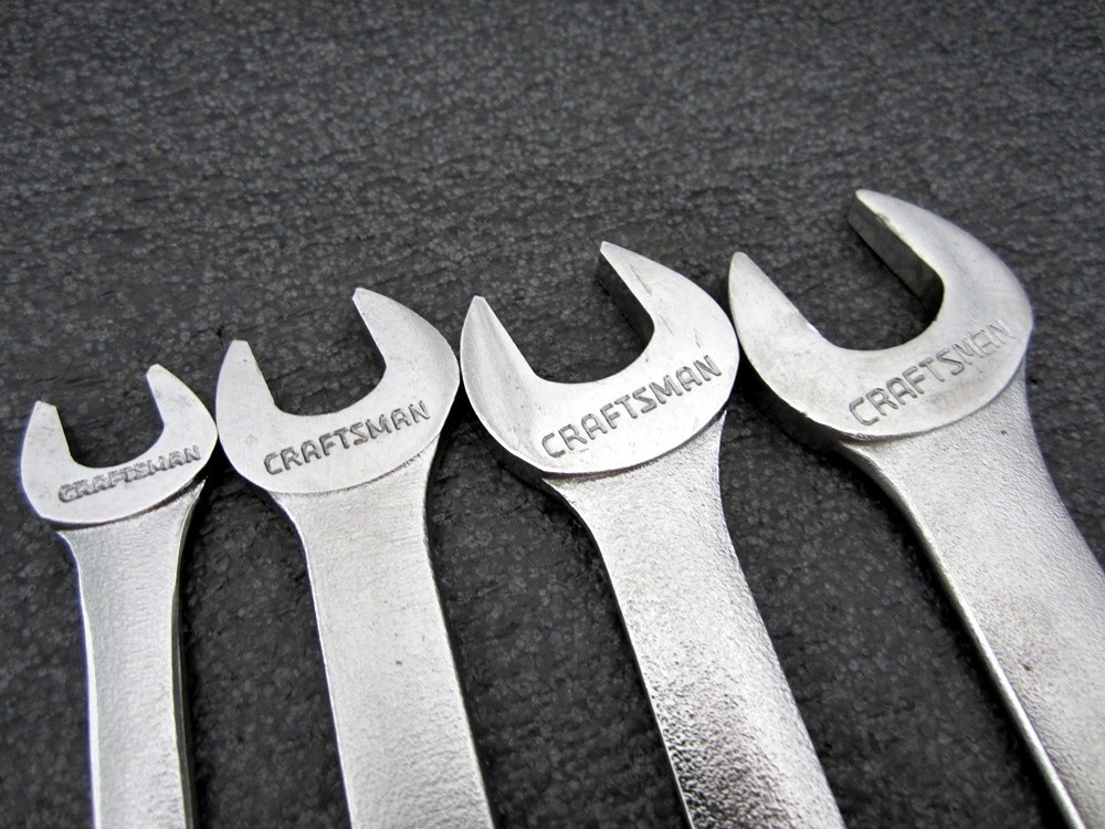 Vintage Craftsman 4pc SAE Tappet Wrench Set -V- Made in USA
