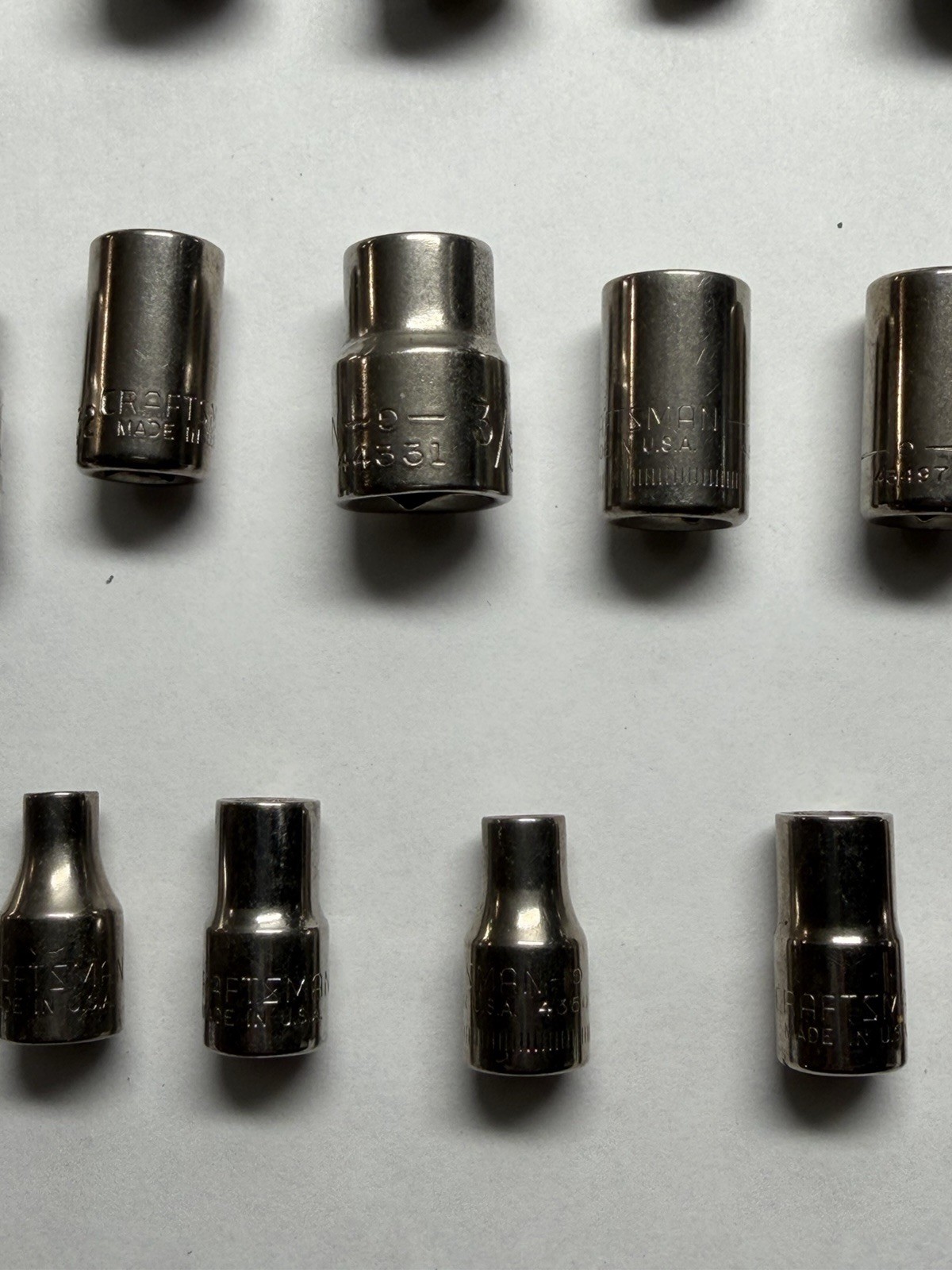 27 Pc Craftsman USA Misc Sockets, Standard & Metric