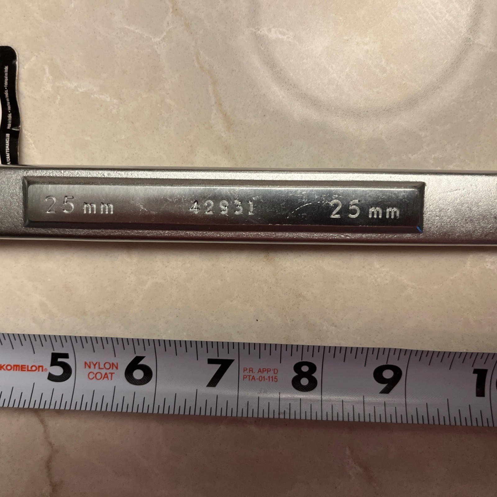 NEW-CRAFTSMAN Combination Wrench, Metric, 25mm (CMMT42931) – Brand new w/ label!