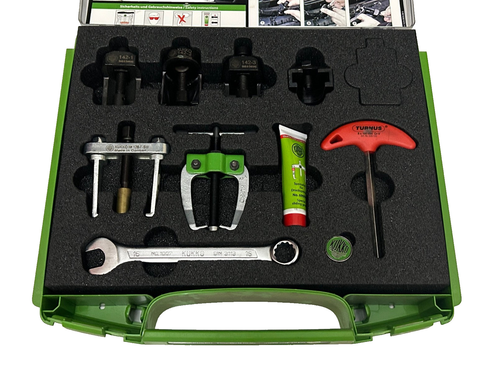 Kukko 10 Piece Manuel Universal Wiper Arm Puller Set K-142/6 GERMANY w/ Case NEW