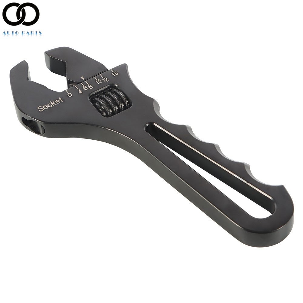 Black Aluminum 3AN 4AN-16AN Adjustable Wrench Tool Spanner For Hose End Fitting
