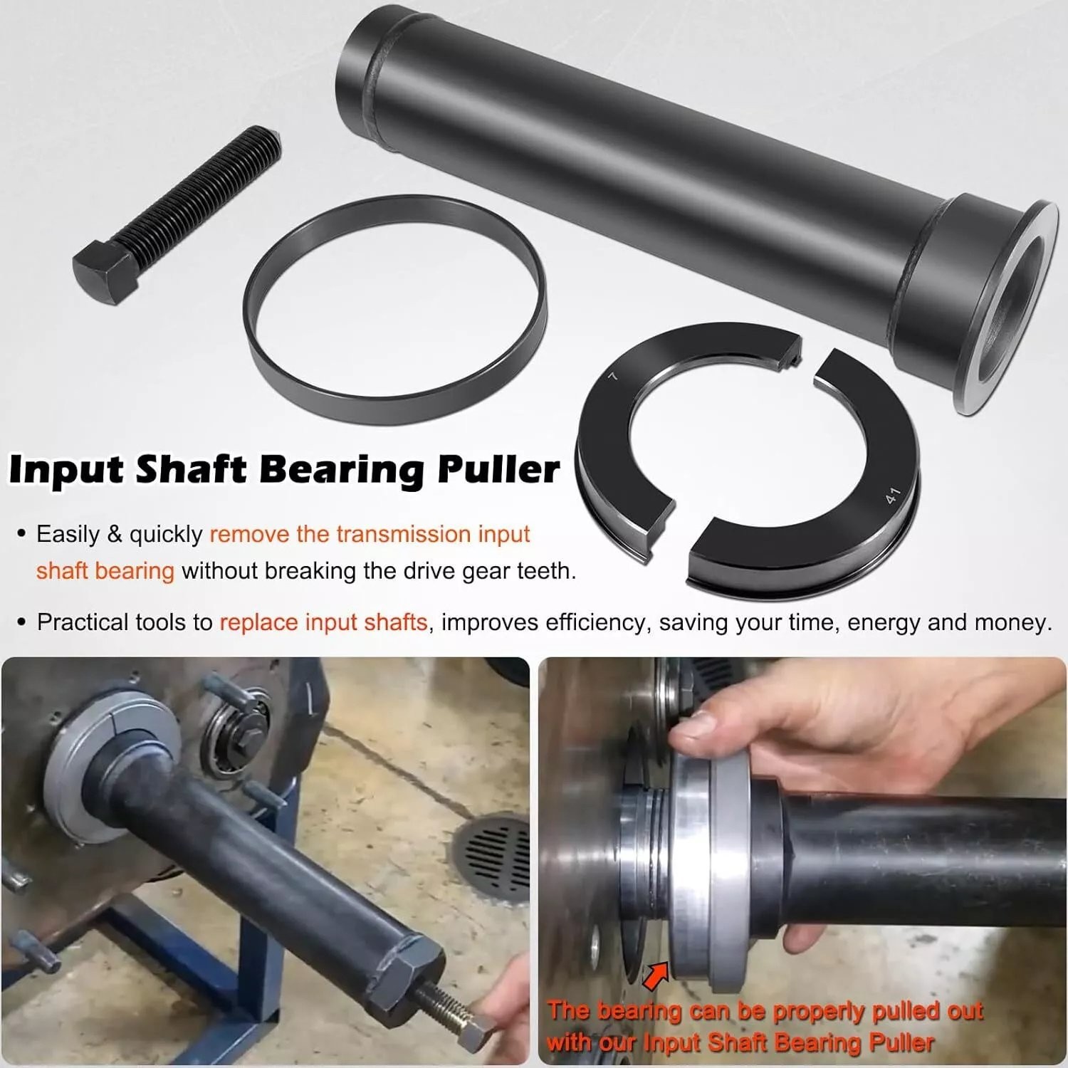 4308011 For 1 3/4″ & 2″ Shafts for Eaton Fuller Input Shaft Bearing Puller Tool