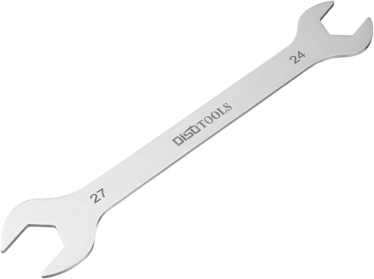 Thin Open End Wrench 24mm x27mm Metric Sandblasting Plated 3cr13 Stainless Steel