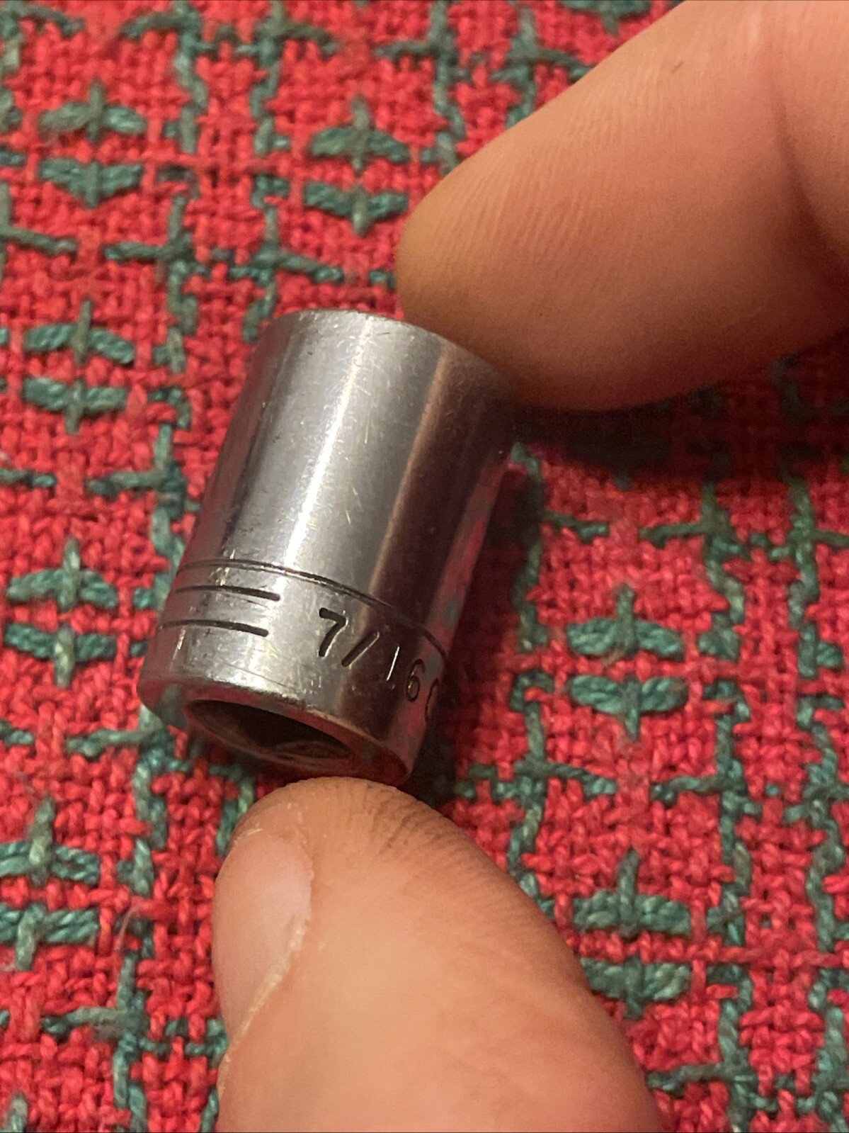Vintage Craftsman 7/16” Socket 1/4” Drive =V= USA 🇺🇸 6 Point w/ Line