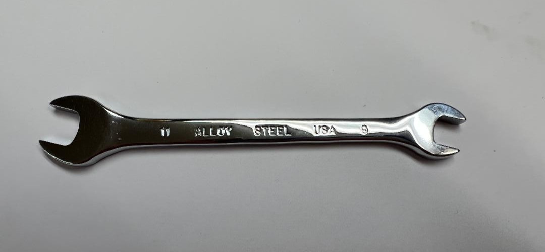 BLACKHAWK BWE-911MP OPEN END BOX WRENCH 9MM X 11MM USA MADE MIRROR POLISH