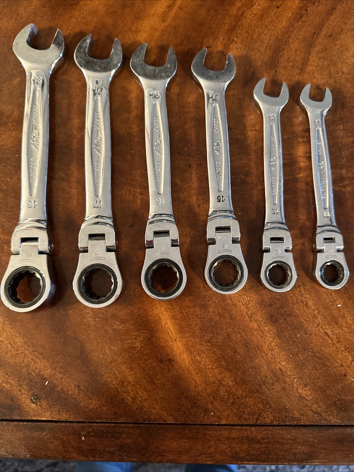 Mac Ratcheting Metric Wrenches MM407 6 Pieces 11 12 15 16 17 18