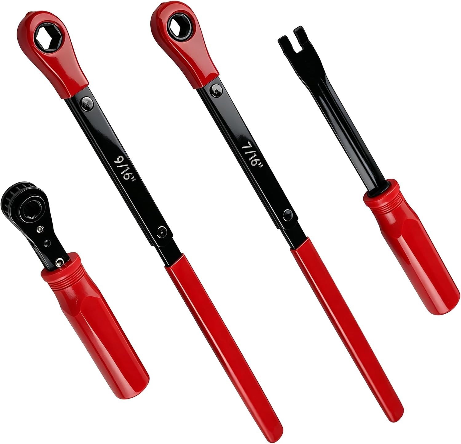 4pc Slack Adjuster Tool Set 5/16 7/16 9/16 Air Brake Wrench Semi Truck Trailer
