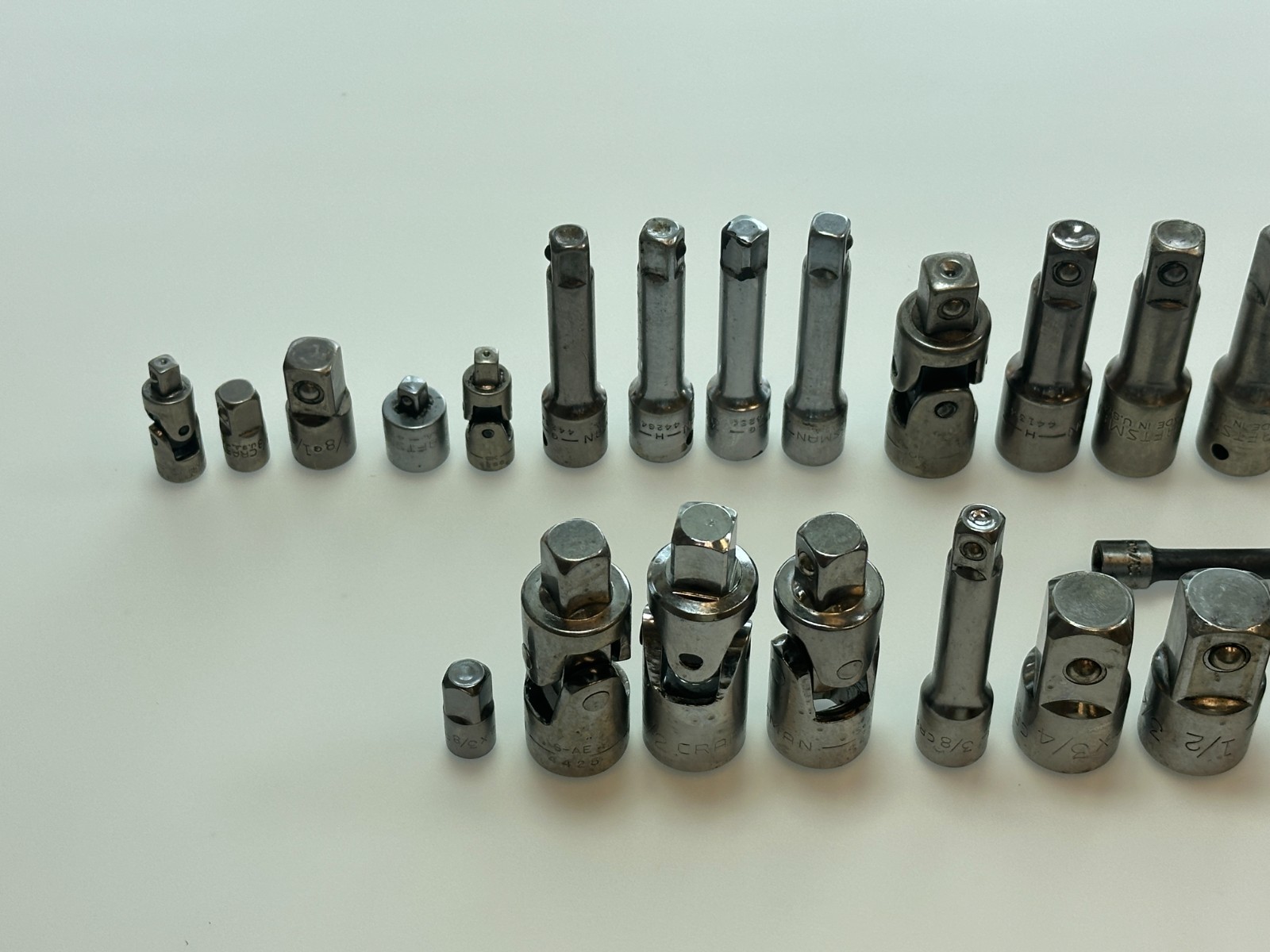 Craftsman Tools 36pc Extension Adapter Joint Lot, 22 USA Made & 14 Non-USA Made