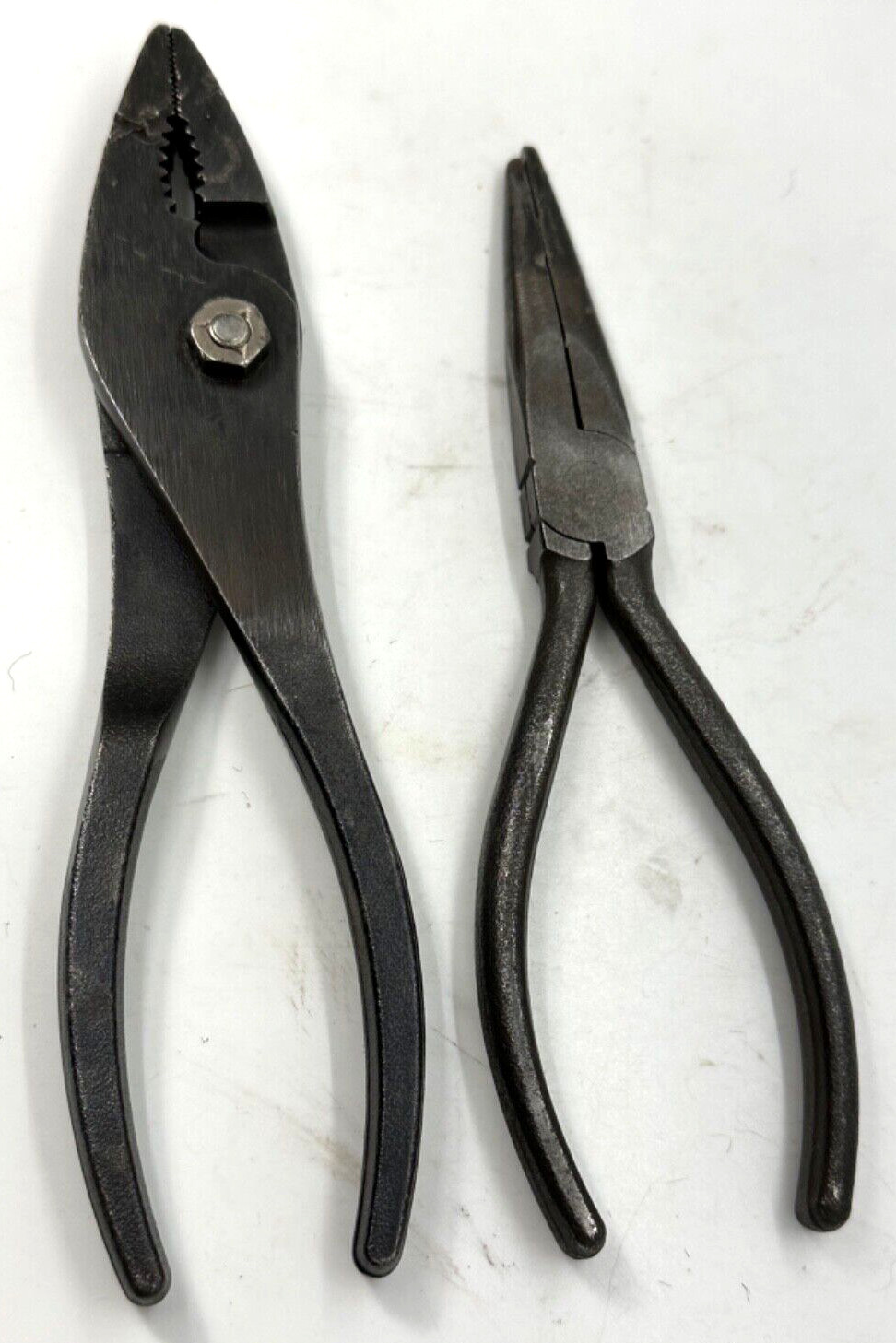 Snap On Tools Set Pliers Needle Nose Adjustable Slip Joint Groove Lot 7.5″ Long